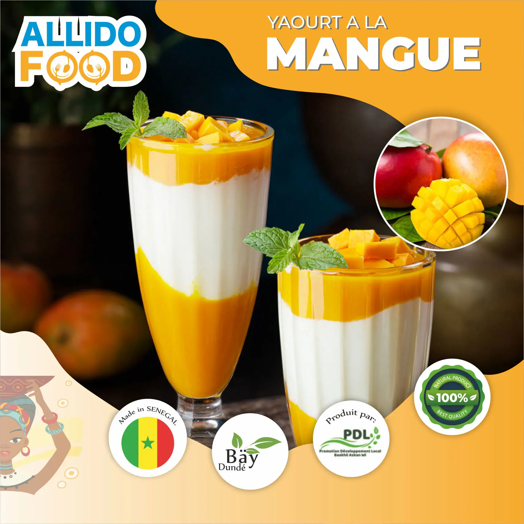 [YaourtMangue250ML] YAOURT MANGUE ALLIDO (250ML)